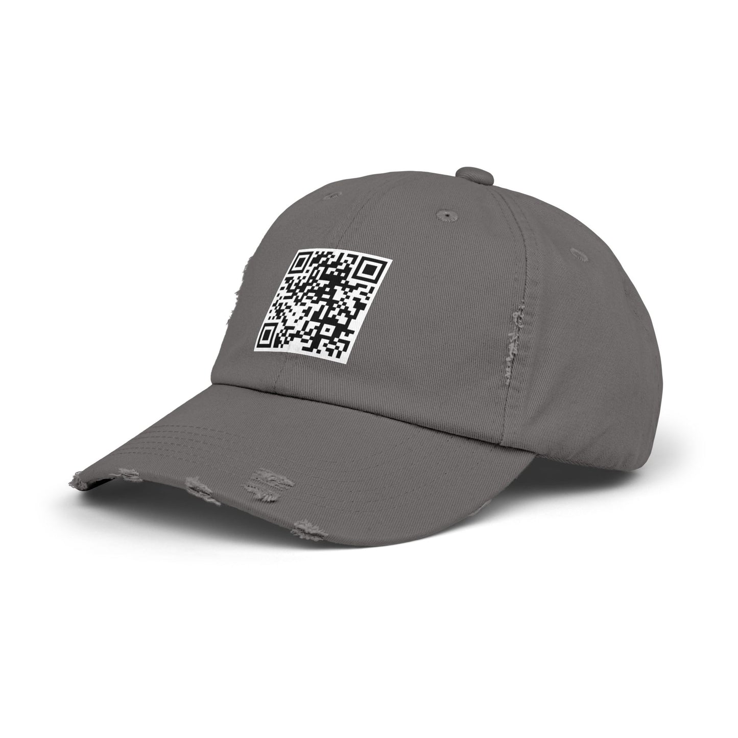 Is This Your Card? - QR Code - Queen of Hearts - Unisex Distressed Cap