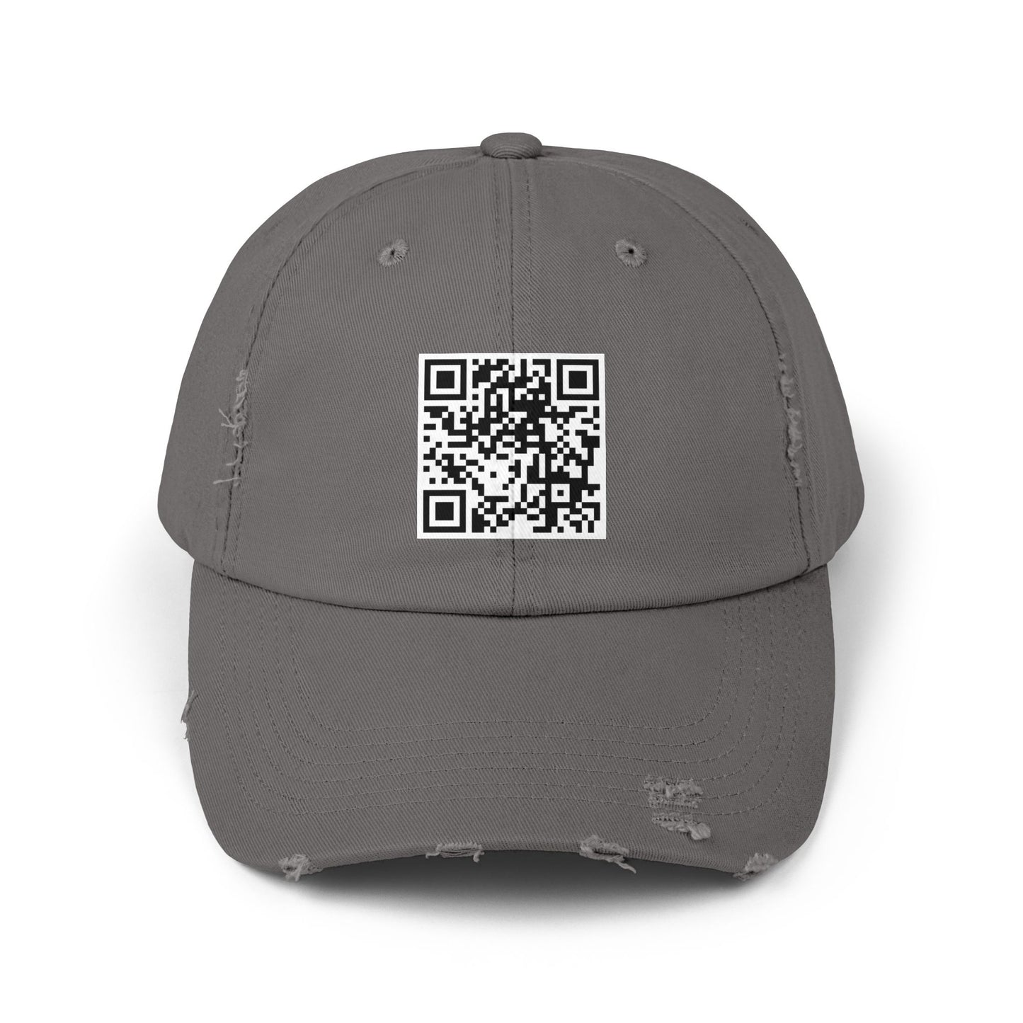 Is This Your Card? - QR Code - Queen of Hearts - Unisex Distressed Cap