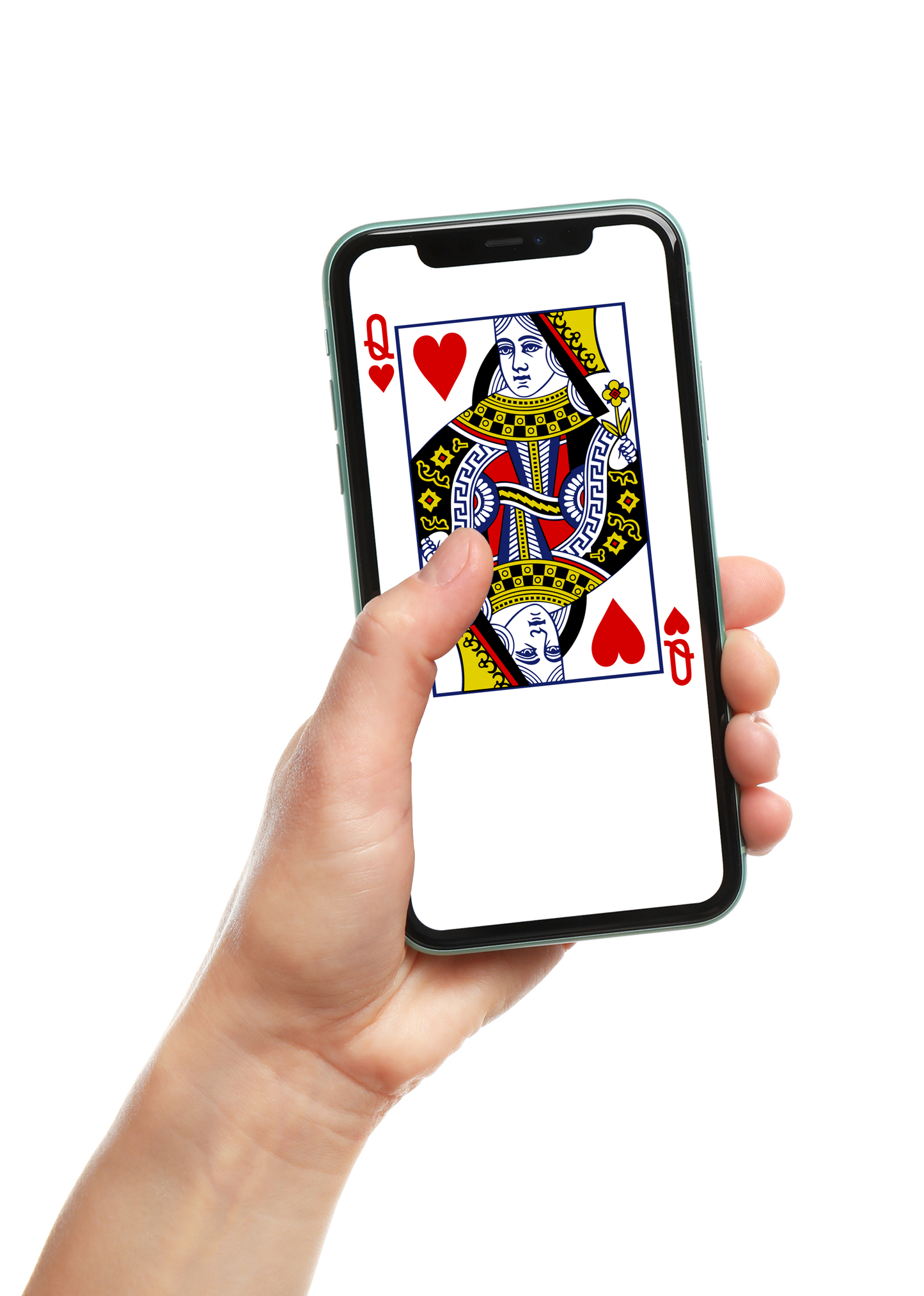 Is This Your Card? - QR Code - Queen of Hearts - Unisex Distressed Cap