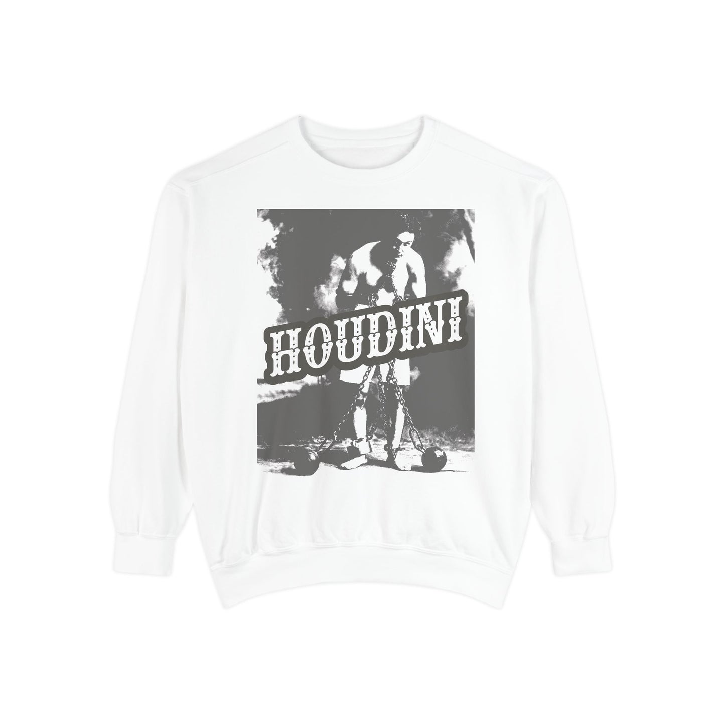 Houdini Unisex Graphic Sweatshirt, Cozy Fashion, Gift for Magic Lovers, Vintage Style, Casual Wear, Perfect for Fall