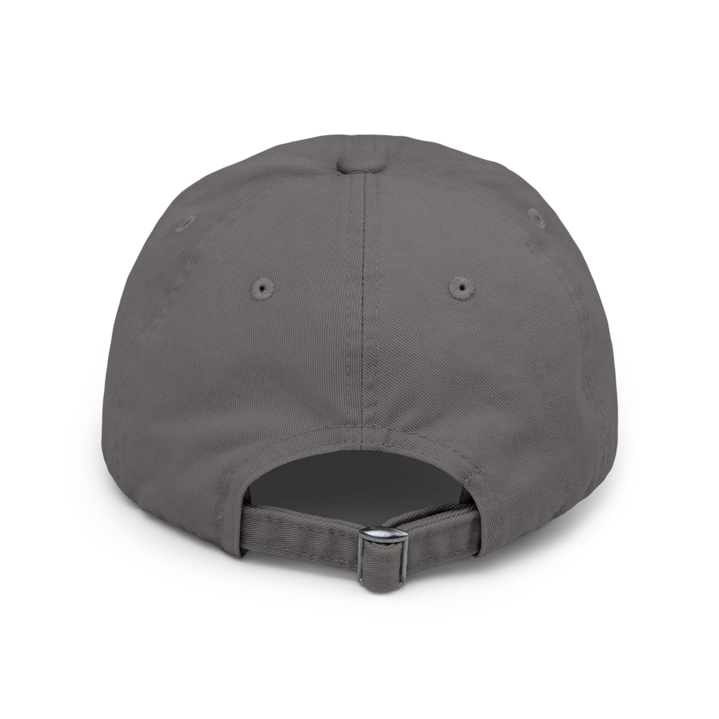 QR Code Distressed Cap — Black Casual Baseball Hat with Scannable Design