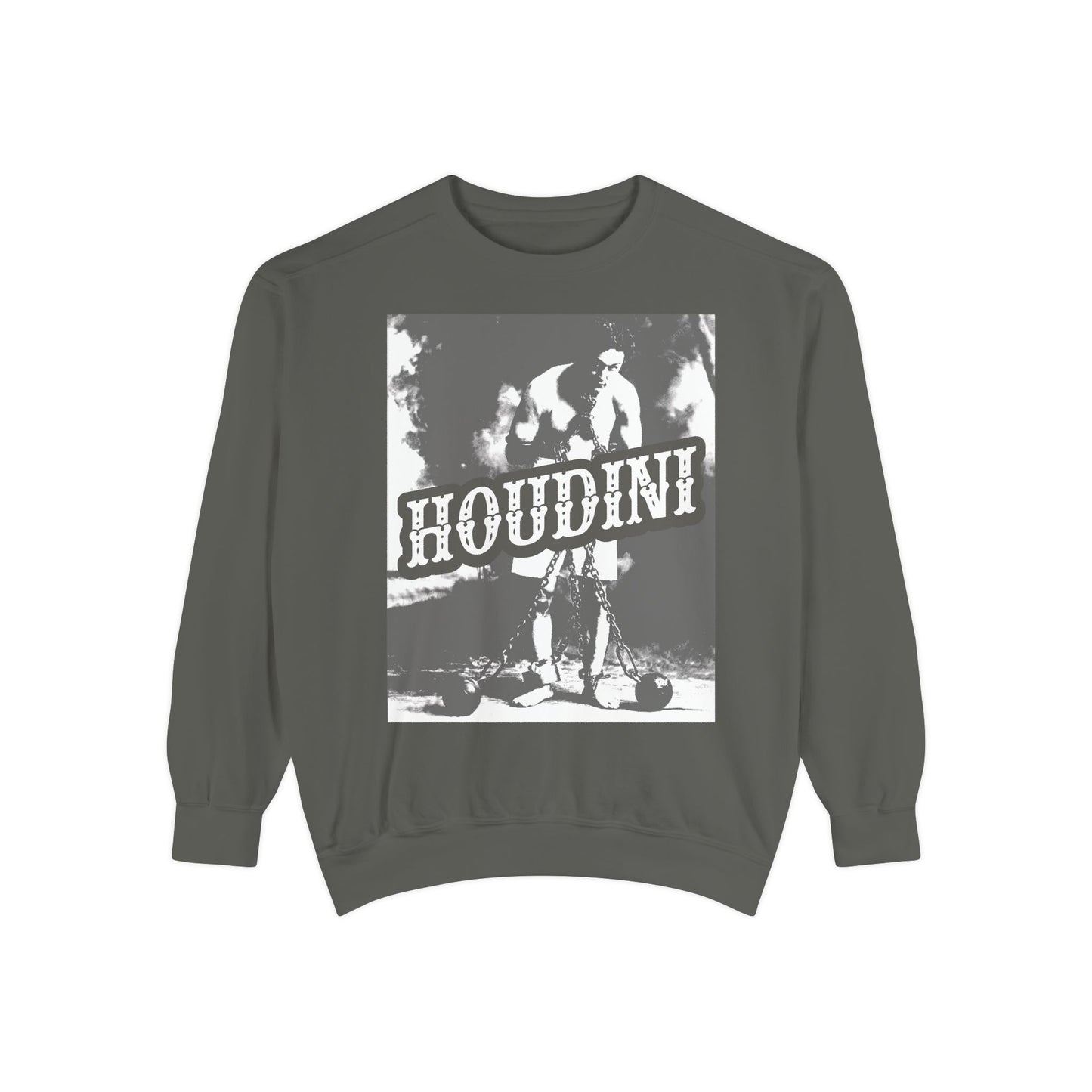 Houdini Unisex Graphic Sweatshirt, Cozy Fashion, Gift for Magic Lovers, Vintage Style, Casual Wear, Perfect for Fall