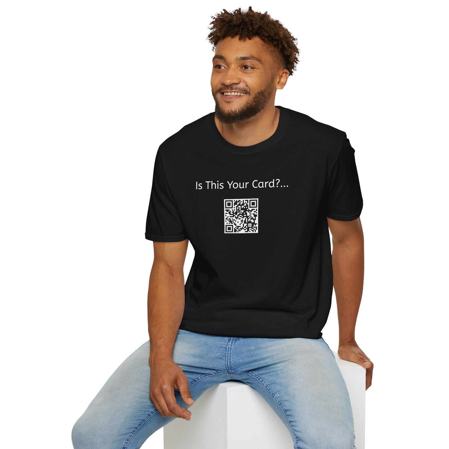 Is This Your Card? - QR Code - Queen of Hearts - Unisex Softstyle T-Shirt