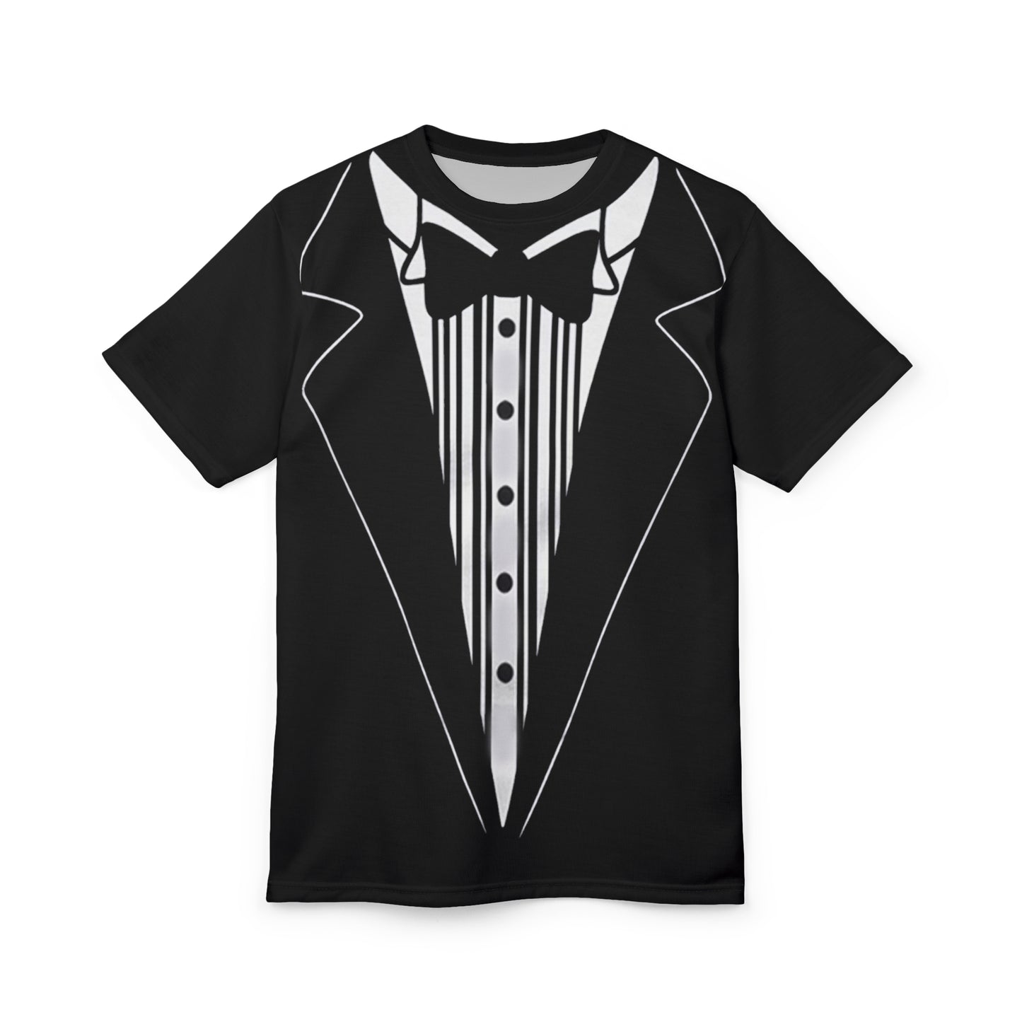 Formal Tuxedo Tee - Unisex Cut & Sew, Perfect for Weddings, Parties, Fun Events, Holiday Celebrations, Dressy Casual Wear