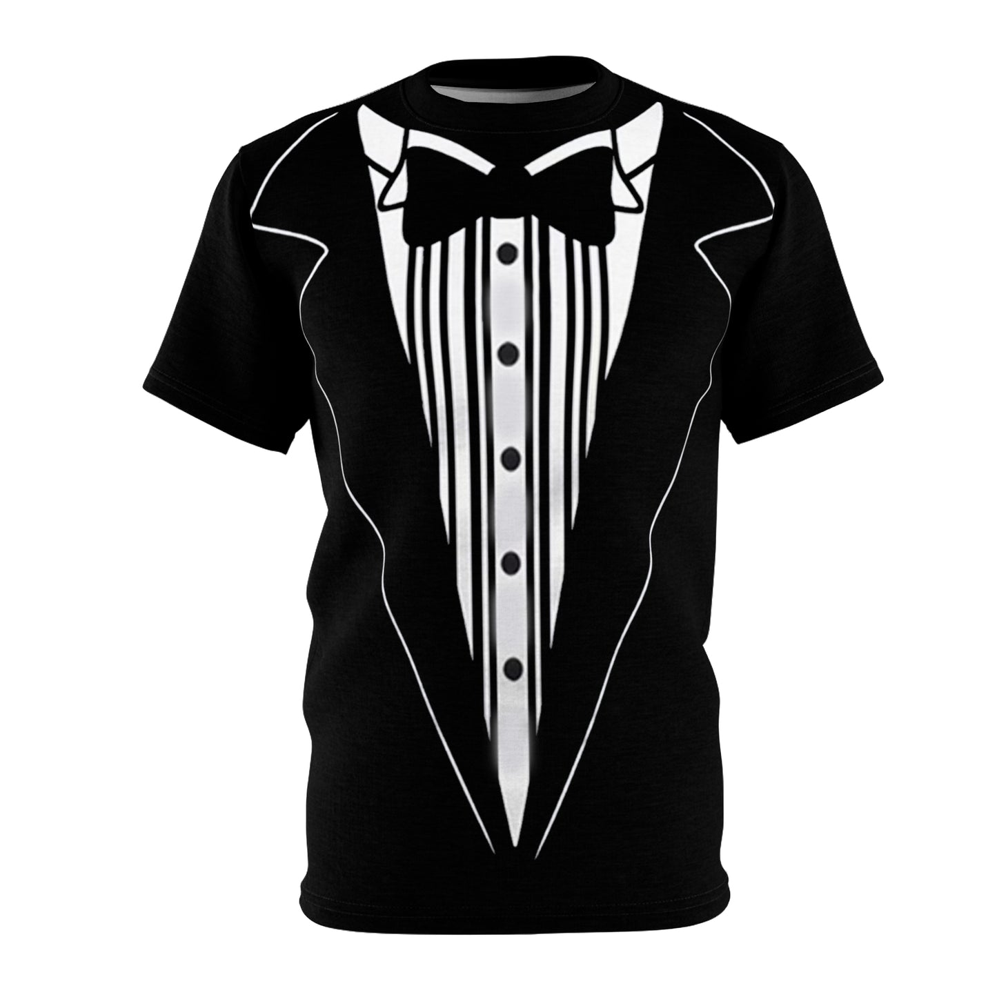 Formal Tuxedo Tee - Unisex Cut & Sew, Perfect for Weddings, Parties, Fun Events, Holiday Celebrations, Dressy Casual Wear